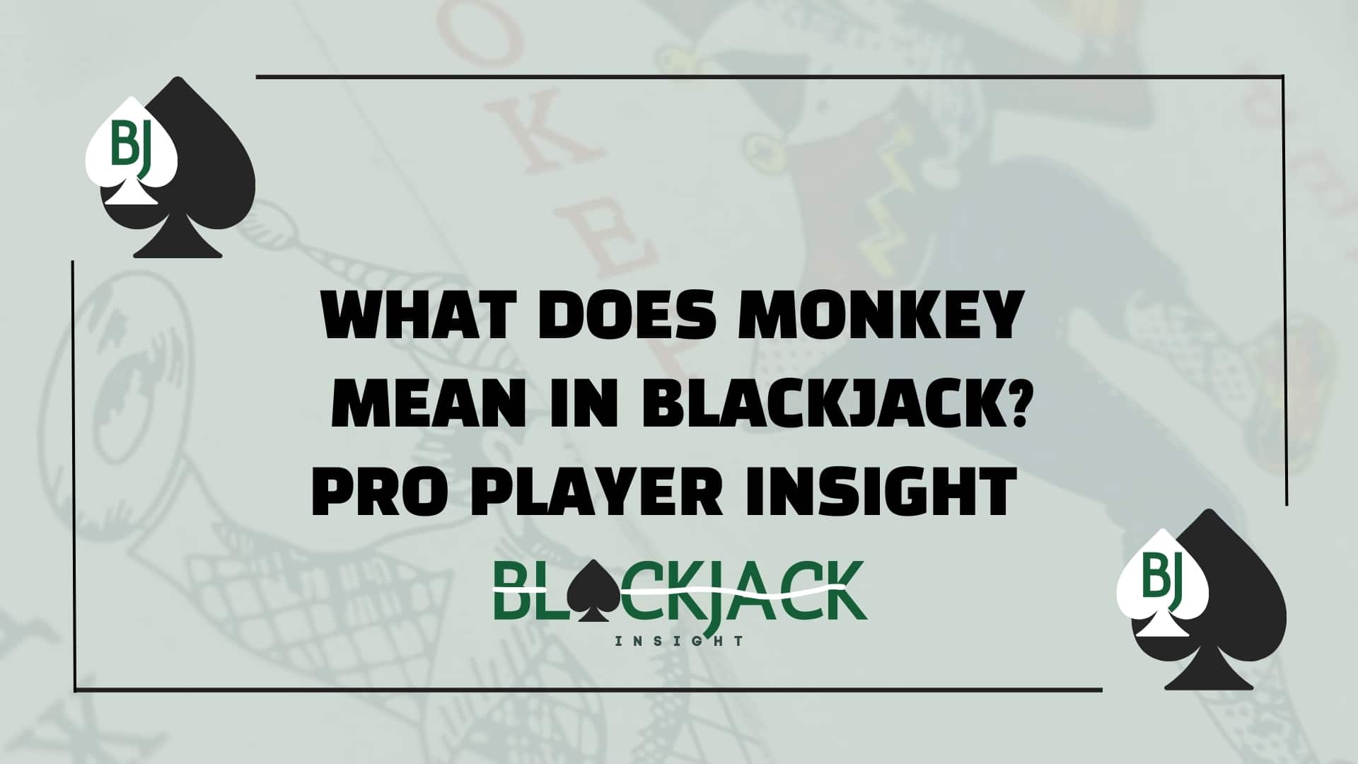 What Does Monkey Mean In Blackjack Pro Player InsIght